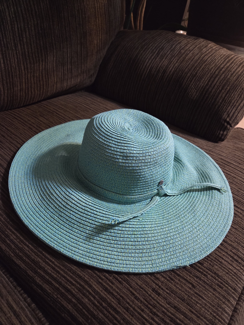 Kooringal Wide Brim Straw Hat in Turquoise